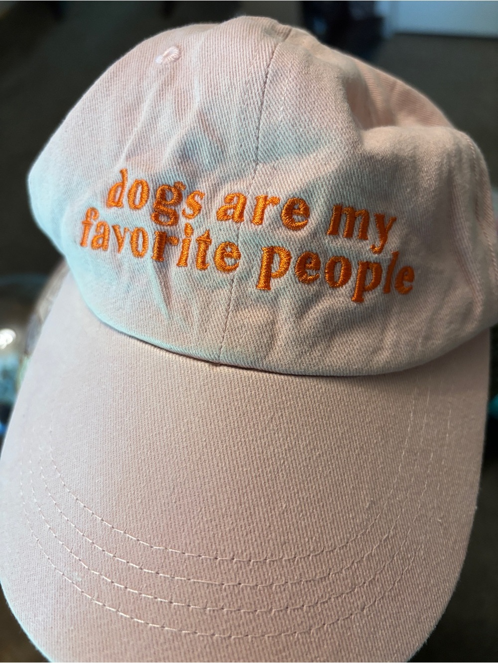 Dogs Are My Favorite People Pink Dog Lover Cap